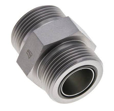 UN 1-7/16''-12 Zinc plated Steel Double Nipple ORFS 400 Bar - Hydraulic