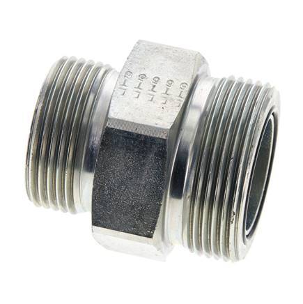 UN 1-11/16''-12 x UN 1-7/16''-12 Embout double en acier zingué ORFS 250 Bar - Hydraulique