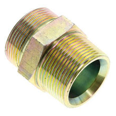 UN 1-11/16''-12 x 1 1/4'' NPT Zinc plated Steel Double Nipple ORFS 250 Bar - Hydraulic