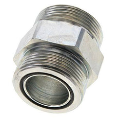 UN 1-11/16''-12 Embout double en acier zingué ORFS 250 Bar - Hydraulique