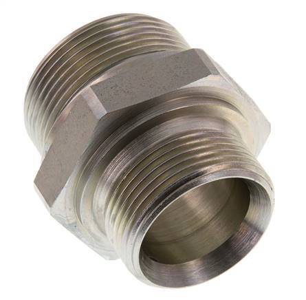 Mamelon double en acier zingué G 1 1/2'' x G 1 1/4'' 315 Bar - Hydraulique