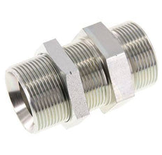 G 1 1/2'' Bulkhead en acier zingué Double mamelon 190 Bar - Hydraulique