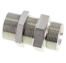 G 1 1/2'' Bulkhead en acier zingué Double mamelon 190 Bar - Hydraulique