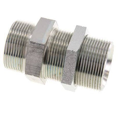 G 1 1/2'' Bulkhead en acier zingué Double mamelon 190 Bar - Hydraulique