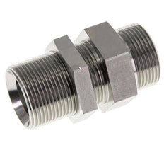 G 1 1/4'' Bulkhead en acier zingué Double mamelon 190 Bar - Hydraulique