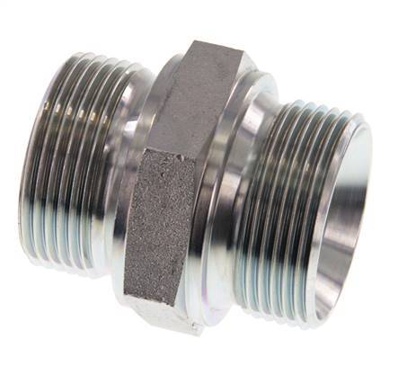 G 1 1/4'' Zinc plated Steel Double Nipple 315 Bar - Hydraulic