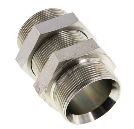 G 2'' Bulkhead en acier zingué Double mamelon 175 Bar - Hydraulique