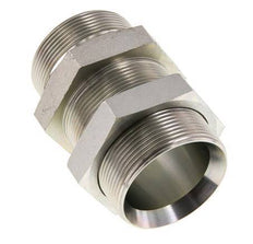 G 2'' Zinc plated Steel Bulkhead Double nipple 175 Bar - Hydraulic