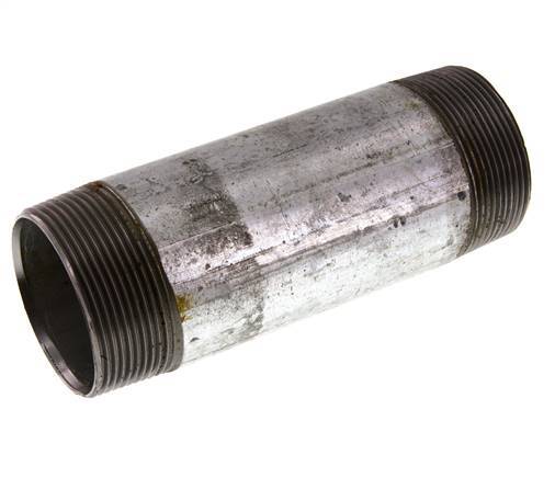 R 2'' Zinc plated Steel Double Pipe Nipple 50 Bar DIN 2982 - 150mm