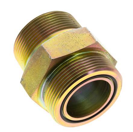 Embout double en acier zingué UN 2''-12 x 1 1/2'' NPT ORFS 250 Bar - Hydraulique
