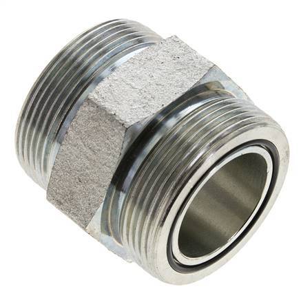 Embout double en acier zingué UN 2''-12 ORFS 250 Bar - Hydraulique