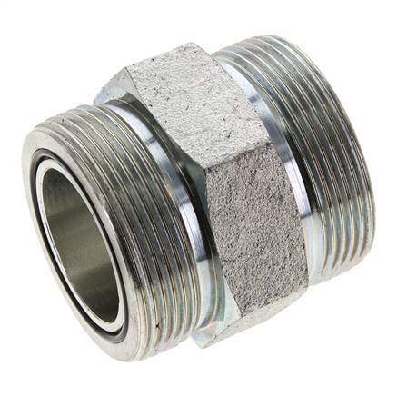 Embout double en acier zingué UN 2''-12 ORFS 250 Bar - Hydraulique