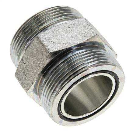 Embout double en acier zingué UN 2''-12 ORFS 250 Bar - Hydraulique