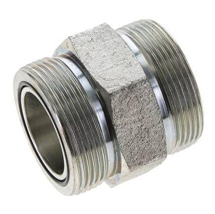 Embout double en acier zingué UN 2''-12 ORFS 250 Bar - Hydraulique