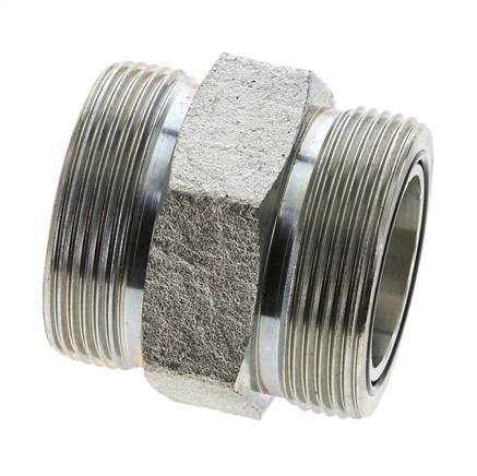 Embout double en acier zingué UN 2''-12 ORFS 250 Bar - Hydraulique