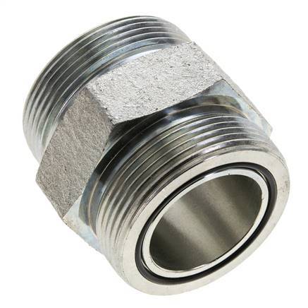Embout double en acier zingué UN 2''-12 ORFS 250 Bar - Hydraulique