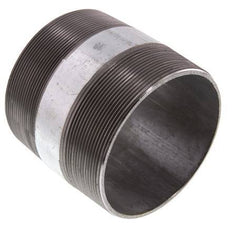 R 4'' Zinc plated Steel Double Pipe Nipple 50 Bar DIN 2982 - 100mm