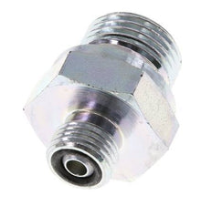 UNF 9/16''-18 x G 1/2'' Embout double en acier zingué ORFS 630 Bar - Hydraulique