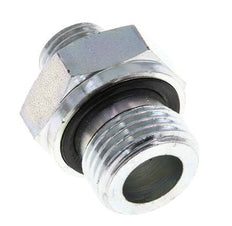 UNF 9/16''-18 x G 1/2'' Embout double en acier zingué ORFS 630 Bar - Hydraulique