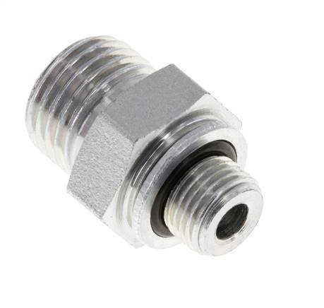 UNF 9/16''-18 x G 1/8'' Embout double en acier zingué ORFS 630 Bar - Hydraulique
