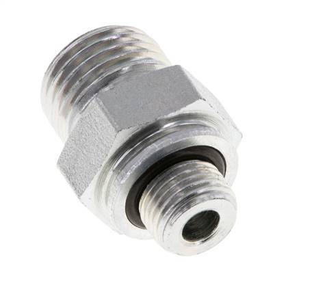 UNF 9/16''-18 x G 1/8'' Embout double en acier zingué ORFS 630 Bar - Hydraulique