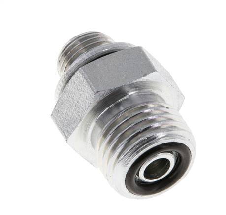 UNF 9/16''-18 x G 1/8'' Embout double en acier zingué ORFS 630 Bar - Hydraulique