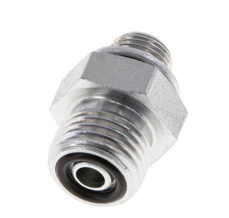 UNF 9/16''-18 x G 1/8'' Embout double en acier zingué ORFS 630 Bar - Hydraulique