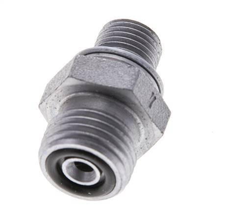 UNF 9/16''-18 x M10x1 Acier zingué Embout double ORFS 630 Bar - Hydraulique