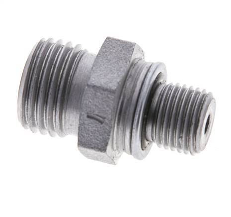 UNF 9/16''-18 x M10x1 Acier zingué Embout double ORFS 630 Bar - Hydraulique