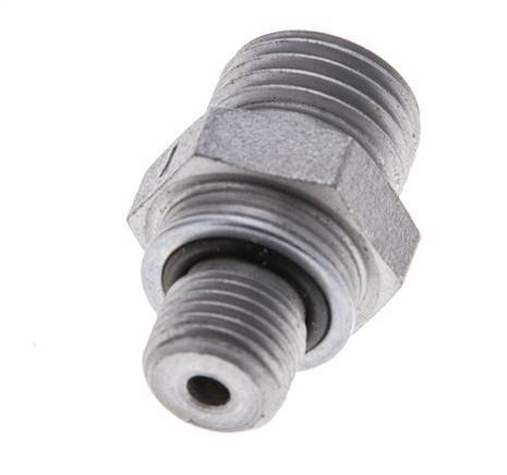 UNF 9/16''-18 x M10x1 Acier zingué Embout double ORFS 630 Bar - Hydraulique