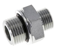 UN 11/16''-16 x G 1/2'' Zinc plated Steel Double Nipple ORFS 630 Bar - Hydraulic