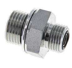 Embout double en acier zingué UN 11/16''-16 x G 1/2'' ORFS 630 Bar - Hydraulique