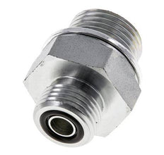 UN 11/16''-16 x G 1/2'' Zinc plated Steel Double Nipple ORFS 630 Bar - Hydraulic