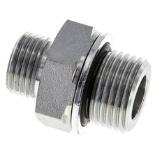 Embout double en acier zingué UN 11/16''-16 x G 1/2'' ORFS 630 Bar - Hydraulique