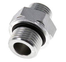 UN 11/16''-16 x G 1/2'' Zinc plated Steel Double Nipple ORFS 630 Bar - Hydraulic