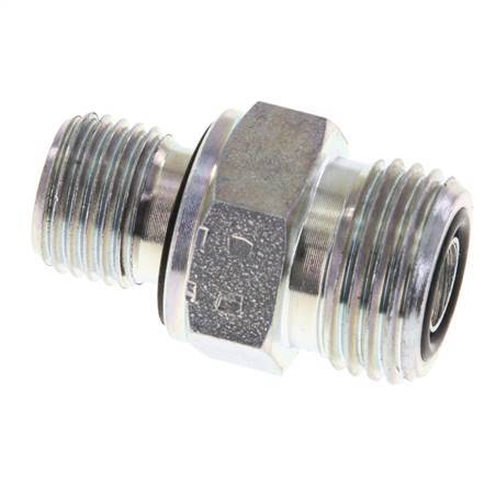 UN 11/16''-16 x G 1/4'' Embout double en acier zingué ORFS 630 Bar - Hydraulique