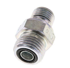 UN 11/16''-16 x G 1/4'' Embout double en acier zingué ORFS 630 Bar - Hydraulique