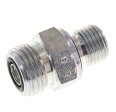 UN 11/16''-16 x G 1/4'' Embout double en acier zingué ORFS 630 Bar - Hydraulique