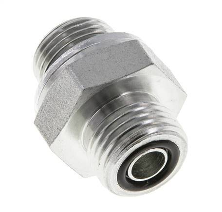 UN 11/16''-16 x G 3/8'' Embout double en acier zingué ORFS 630 Bar - Hydraulique