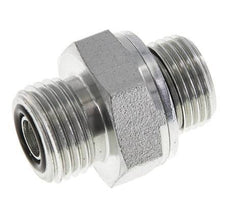 UN 11/16''-16 x G 3/8'' Embout double en acier zingué ORFS 630 Bar - Hydraulique