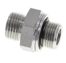 UN 11/16''-16 x G 3/8'' Embout double en acier zingué ORFS 630 Bar - Hydraulique