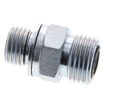 UN 11/16''-16 x M14x1.5 Embout double en acier zingué ORFS 630 Bar - Hydraulique