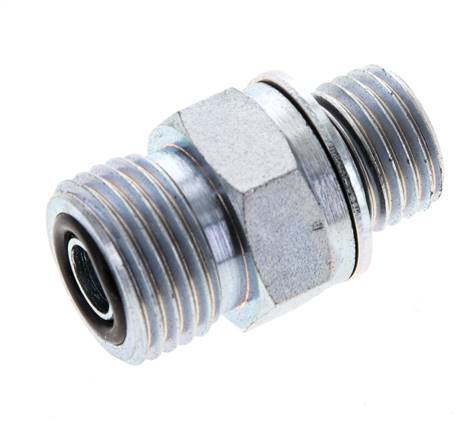 UN 11/16''-16 x M14x1.5 Embout double en acier zingué ORFS 630 Bar - Hydraulique