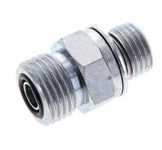 UN 11/16''-16 x M14x1.5 Embout double en acier zingué ORFS 630 Bar - Hydraulique