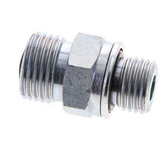 UN 11/16''-16 x M14x1.5 Embout double en acier zingué ORFS 630 Bar - Hydraulique