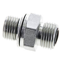 UN 11/16''-16 x M16x1.5 Embout double en acier zingué ORFS 630 Bar - Hydraulique