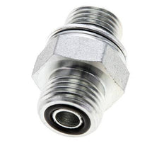 UN 11/16''-16 x M16x1.5 Embout double en acier zingué ORFS 630 Bar - Hydraulique