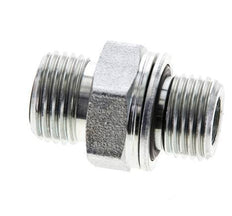 UN 11/16''-16 x M16x1.5 Embout double en acier zingué ORFS 630 Bar - Hydraulique