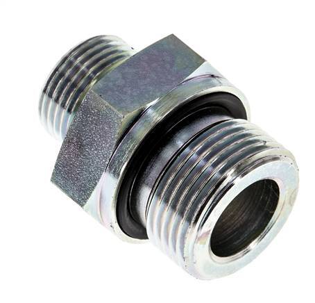 Embout double en acier zingué UN 13/16''-16 x G 3/4'' ORFS 400 Bar - Hydraulique