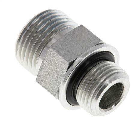 Embout double en acier zingué UN 13/16''-16 x G 3/8'' ORFS 630 Bar - Hydraulique